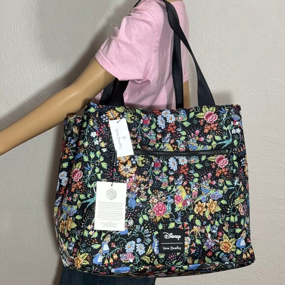 Vera Bradley Drawstring Family Tote in Disney Classics on the Green NWT Ripstop - Picture 1 of 12